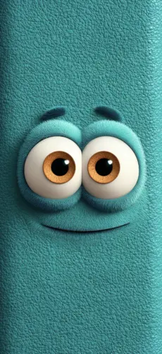 可爱卡通蓝色毛绒眼睛壁纸 1440×3130 缩略图