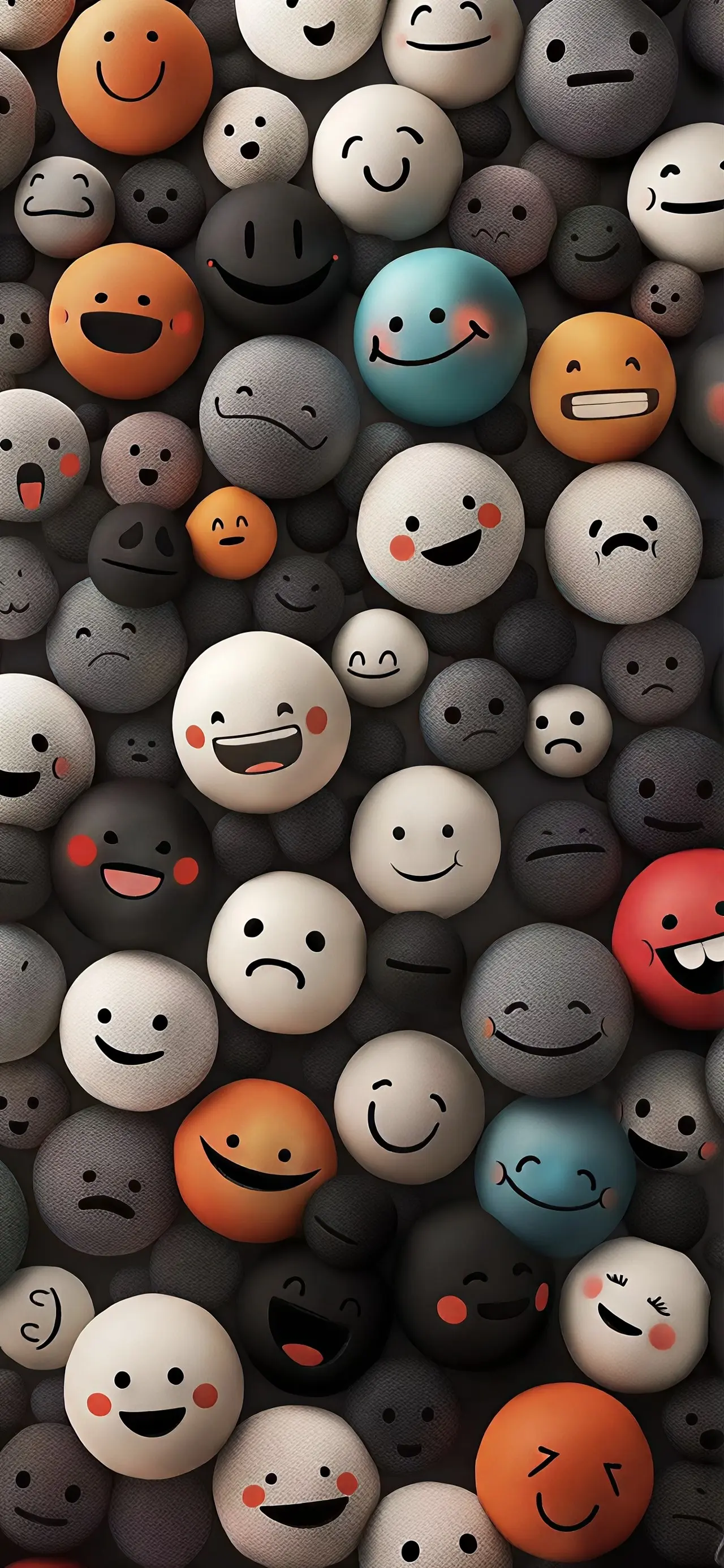 多样表情圆球手机壁纸 1280×2773 预览图