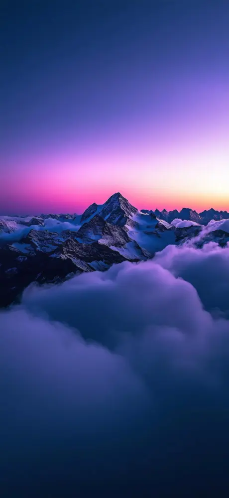 壮丽雪山云海壁纸 1280×2784