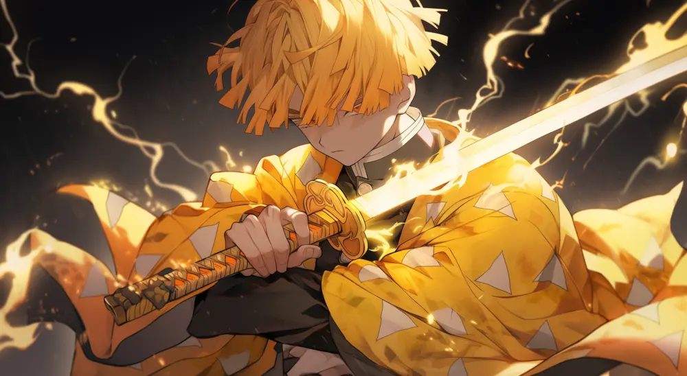 鬼灭之刃我妻善逸雷之呼吸壁纸 2912×1596