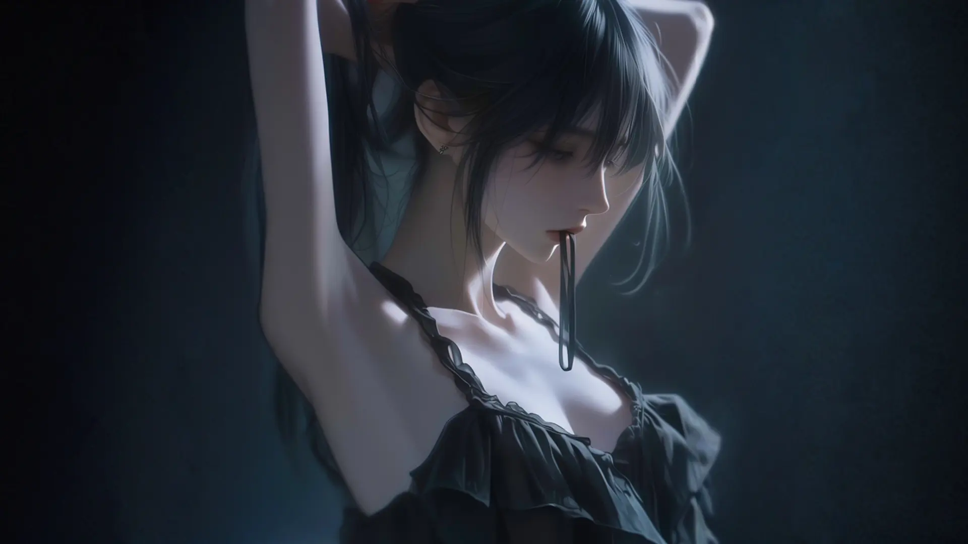 唯美暗黑少女壁纸 1920×1080 预览图