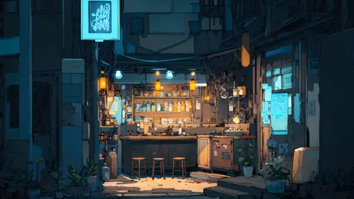 夜色灯光 温馨氛围 小店壁纸 缩略图