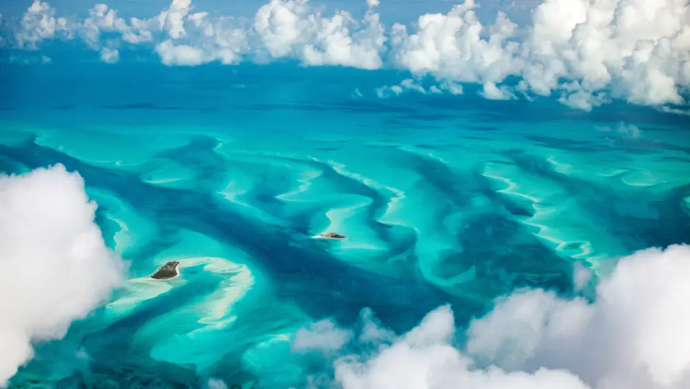 碧海蓝天白云岛屿风光壁纸 3840×2160