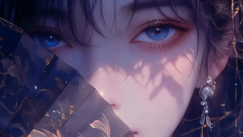 古装 精致少女 侧颜 电脑壁纸