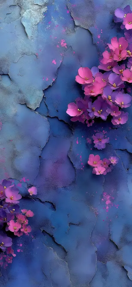 中式水墨风花卉壁纸 1280×2782