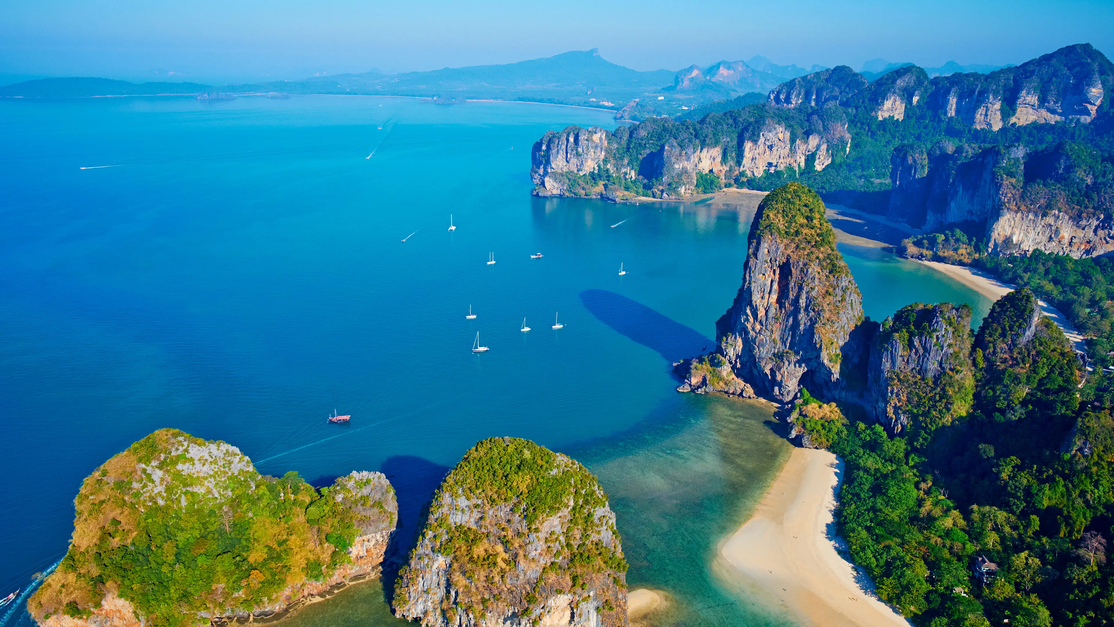 泰ailand甲米石灰岩海滩风光 3840×2160 预览图