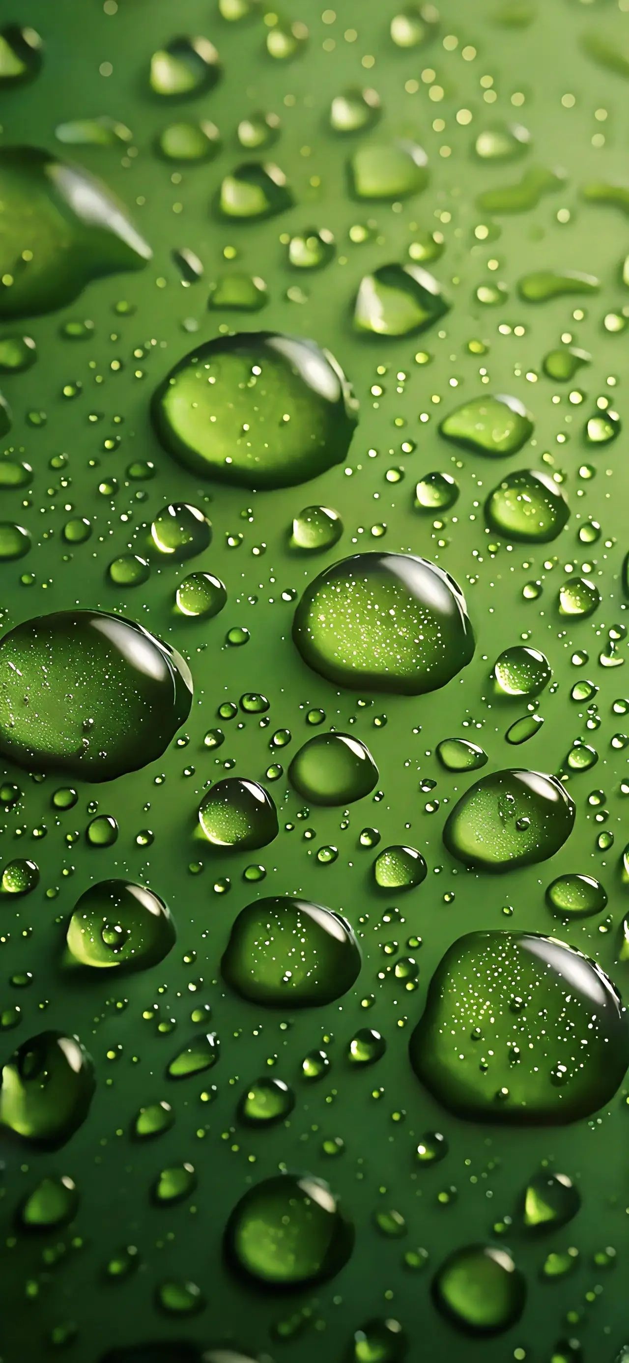 翠绿叶片上的晶莹水珠手机壁纸 1280×2774 预览图