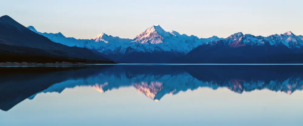 雪山湖泊镜面倒影壁纸 3840×1600