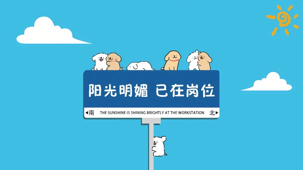 阳光明媚可爱狗狗工作站壁纸 2560×1440