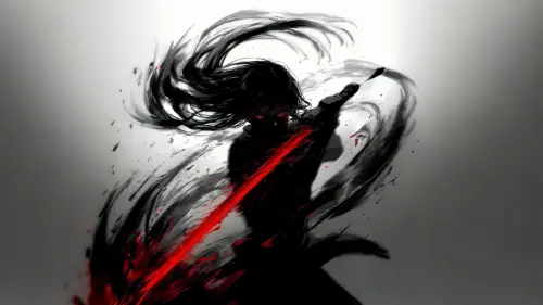 动漫红剑黑影壁纸 5120×2880 缩略图