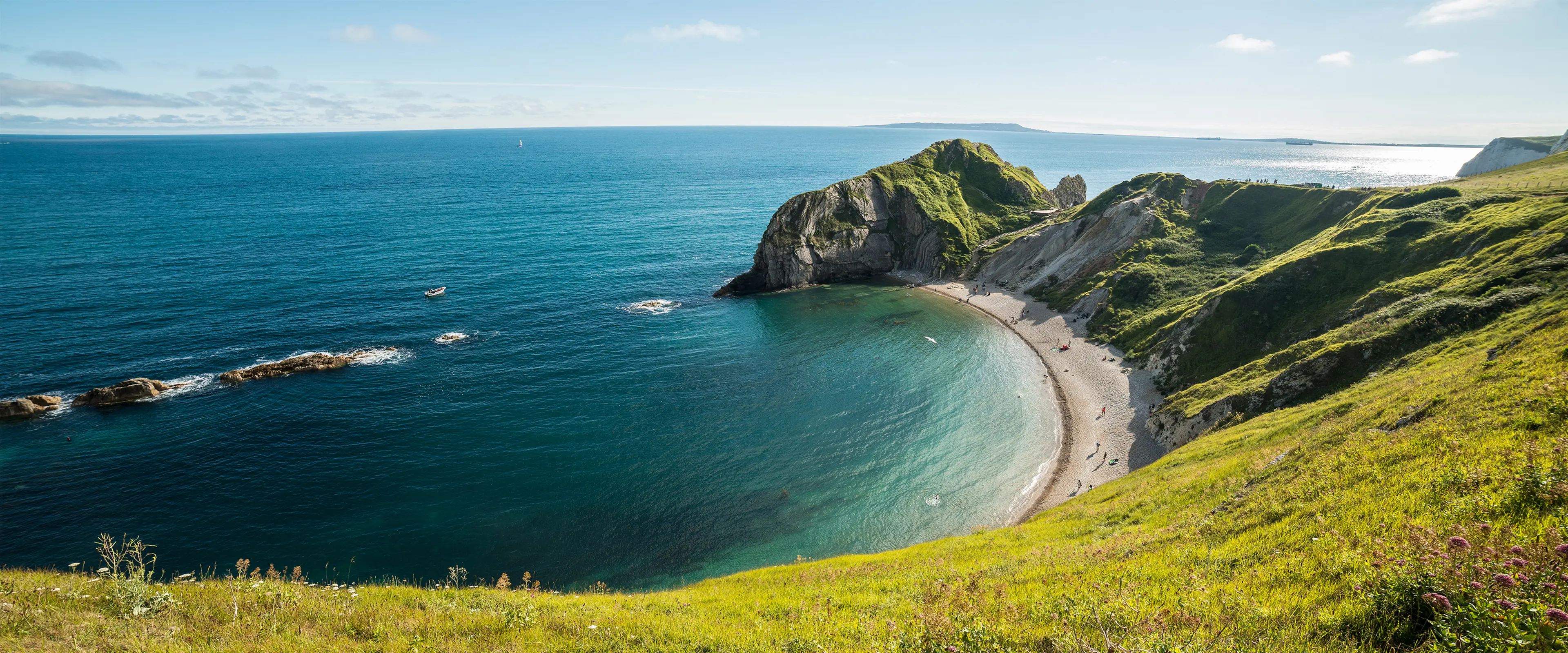 壮丽海岸线海湾自然风光壁纸 3840×1600 预览图