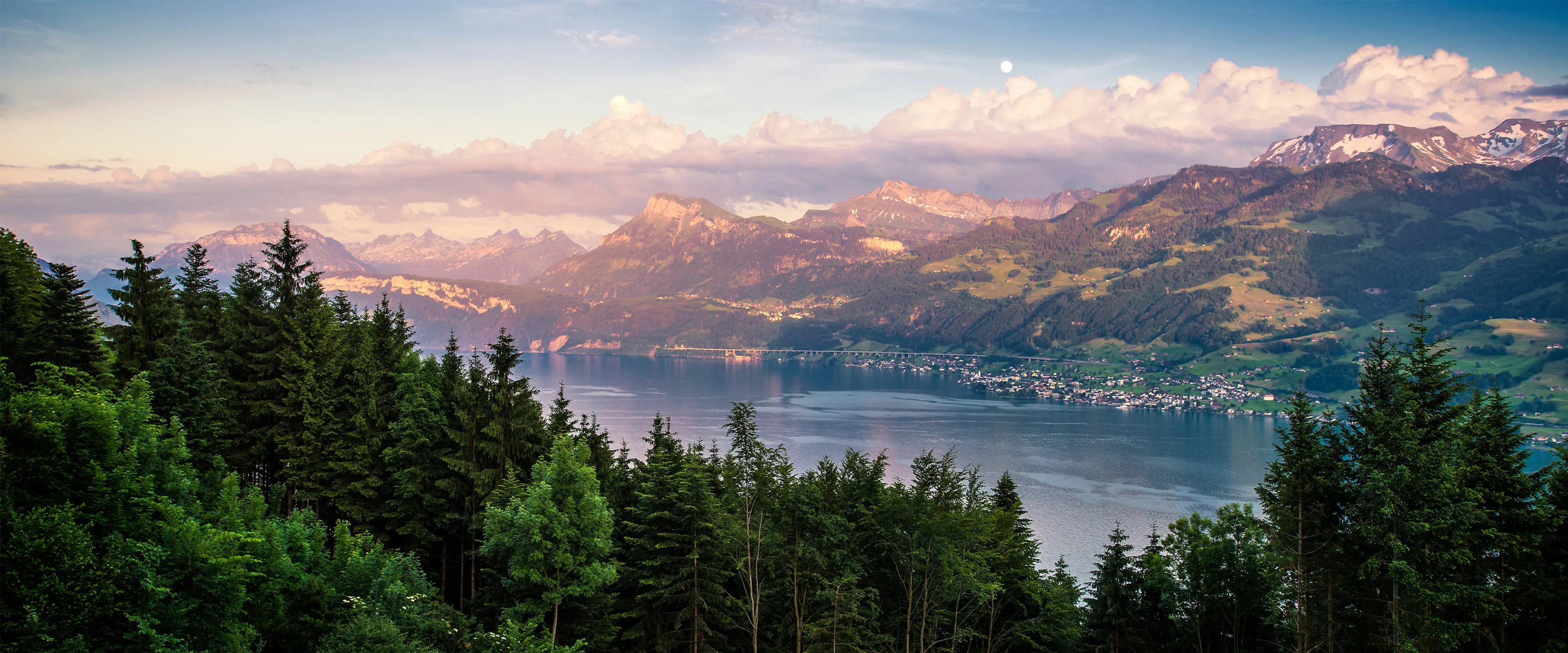 宁静湖光山色自然风光壁纸 3840×1600 预览图