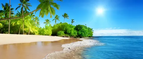 阳光沙滩海岛风光壁纸 3840×1600 缩略图